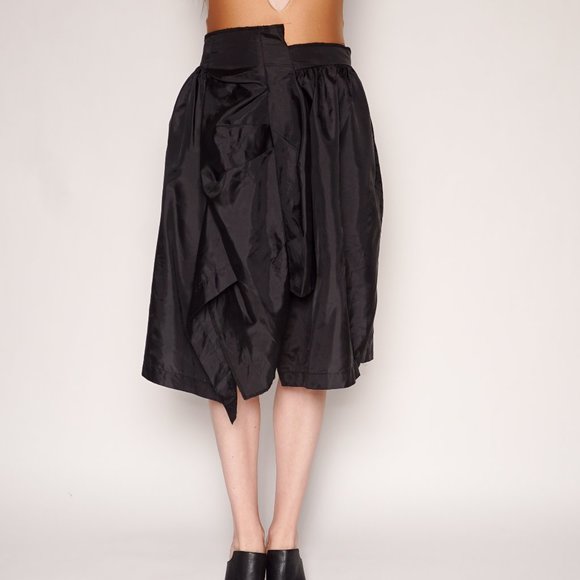 Comme des Garcons Dresses & Skirts - COMME DES GARCONS Black Draped Parachute Skirt